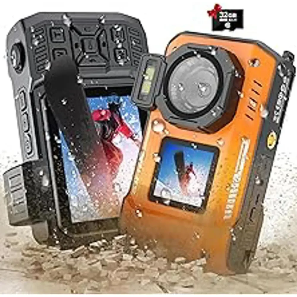 8K UHD 70MP Digital Camera with 32GB Card Rugged Waterproof Dustproof Shockpro
